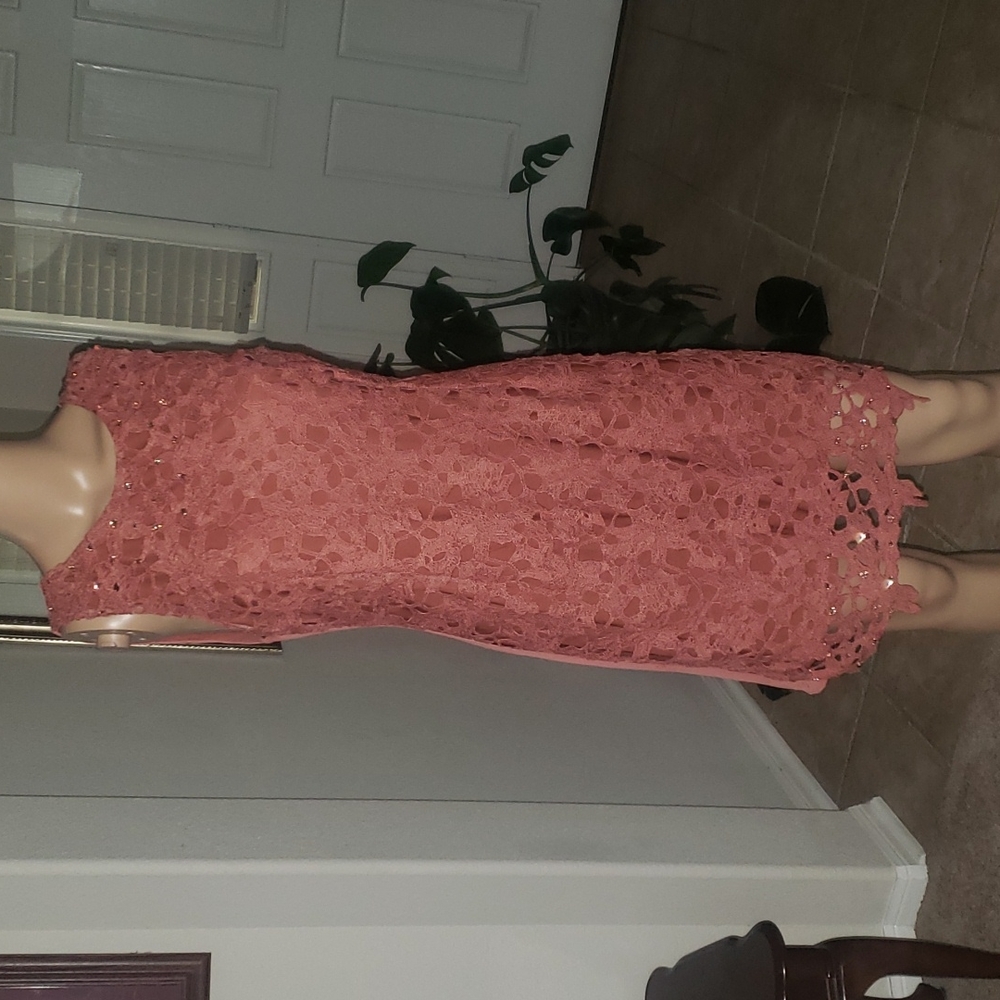 Naranka K Jeweled adorned Eyelit front jagged hem